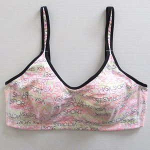 VSX SPORT White/Multi Neon Print Sports Bra 38D